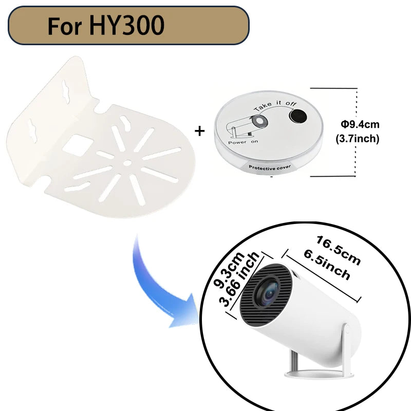 ﻿ NEW Wall Mount Projector Stand Sturdy Durable Metal Bracket Compatible with HY300 Pro Projector