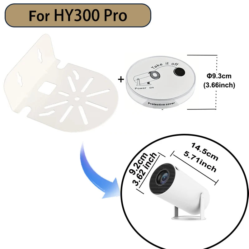 ﻿ NEW Wall Mount Projector Stand Sturdy Durable Metal Bracket Compatible with HY300 Pro Projector