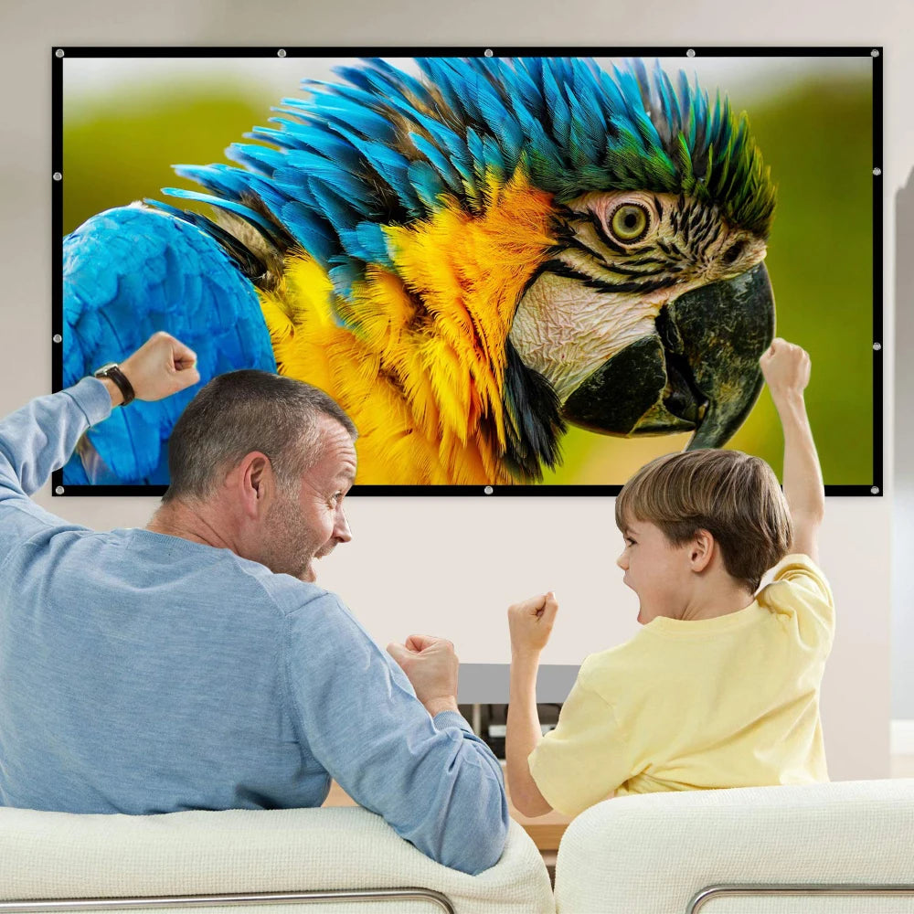60 84 100 120 150 Inch Projector Screen Portable Projection Screen16:9,Outdoor Movie Screen for Travel Home Theater for HY300