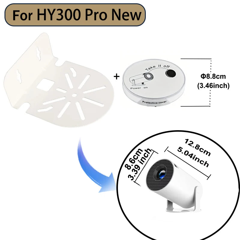 ﻿ NEW Wall Mount Projector Stand Sturdy Durable Metal Bracket Compatible with HY300 Pro Projector